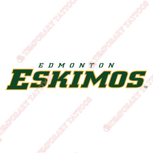 Edmonton Eskimos Customize Temporary Tattoos Stickers NO.7590